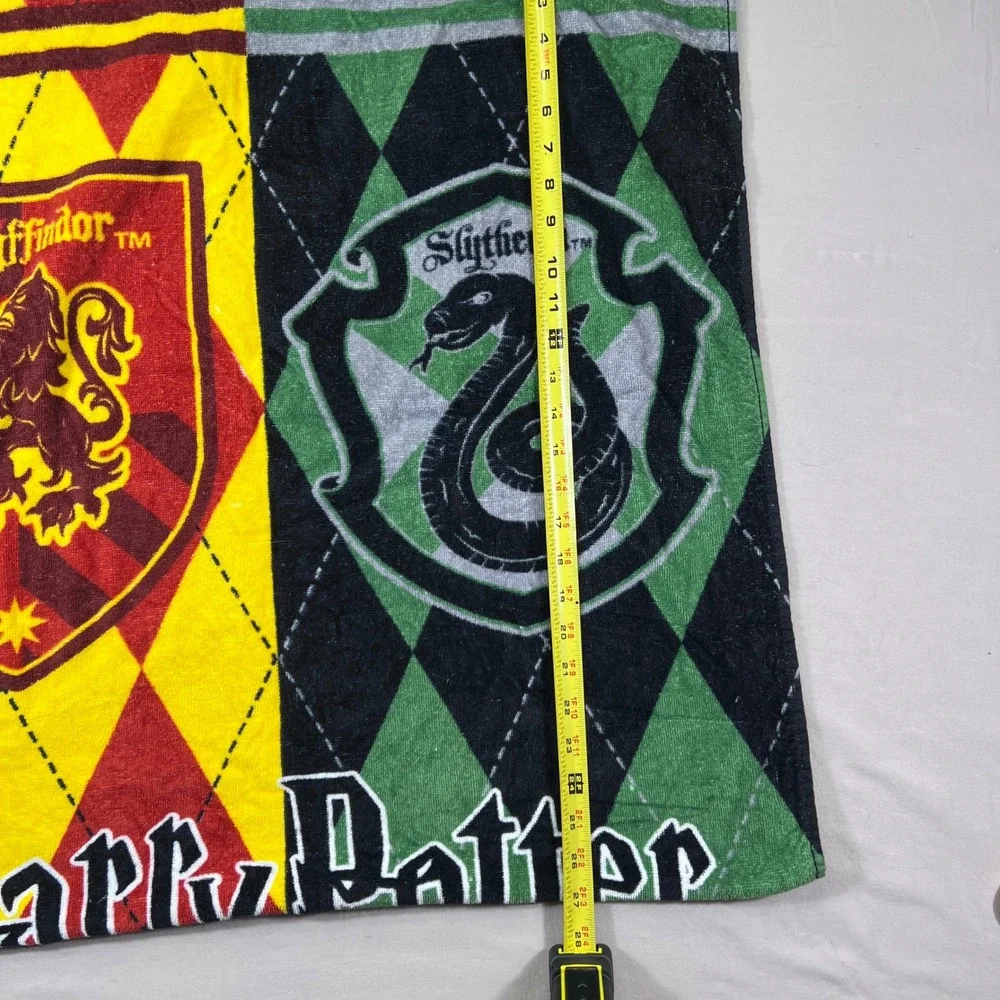 Harry Potter Hogwarts Houses Beach Towel Gryffindor Slytherin Ravenclaw 24x54